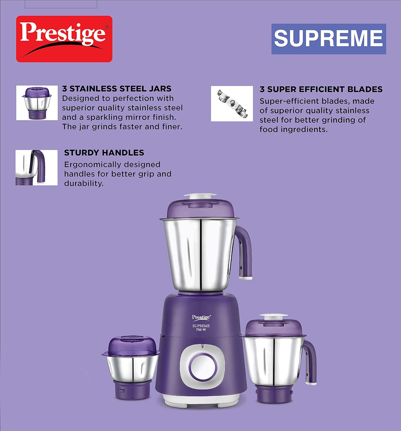 Prestige Supreme Mixer Grinder 750 W